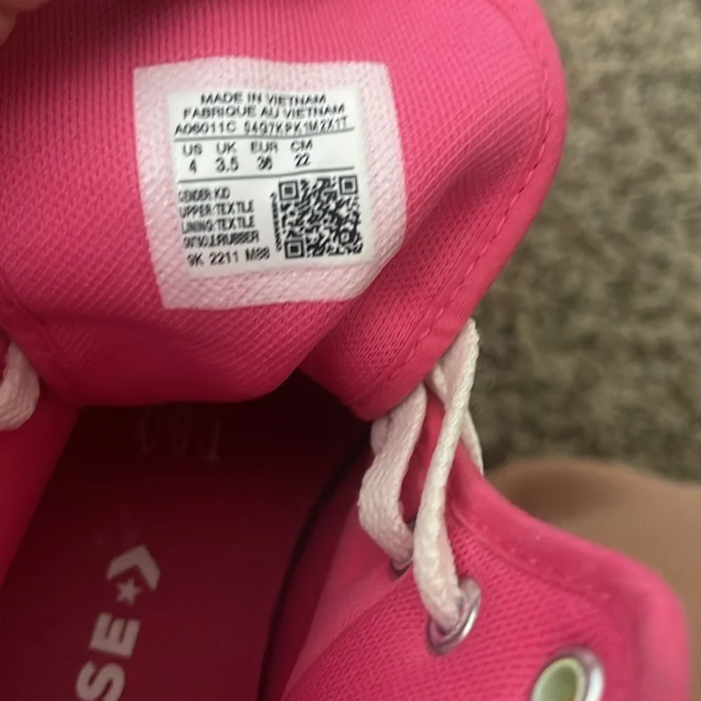 Converse Kids High-Top Sneakers in Bright Pink with White Accents